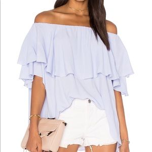 MLM Label Shoulder Top in PURPLE Gingham